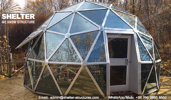 Carpa domo de cristal - Vivienda de cúpula con panel de vidrio - SHELTER